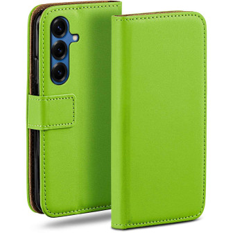 moex moex Book Case für Samsung Galaxy S25 Klapphülle mit Kartenfach – Limette