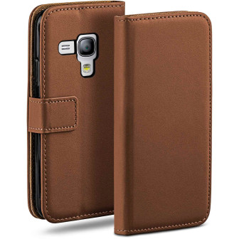 moex moex Book Case für Samsung Galaxy S3 Mini Klapphülle mit Kartenfach – Umber-Brown