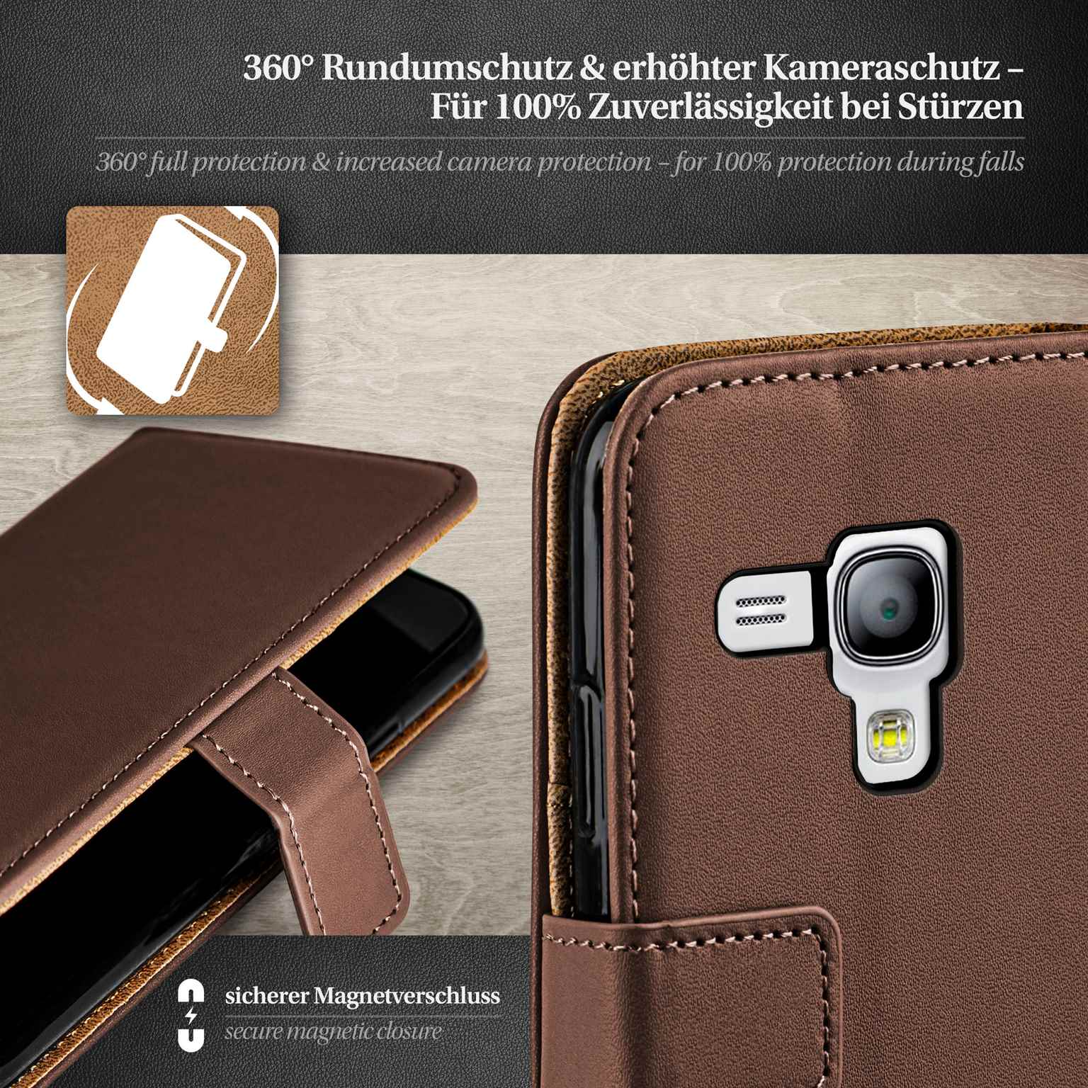 moex Book Case für Samsung Galaxy S3 Mini Klapphülle mit Kartenfach – Weiteres Produktbild 3 moex Book Case für Samsung Galaxy S3 Mini Klapphülle mit Kartenfach – Weiteres Produktbild 3