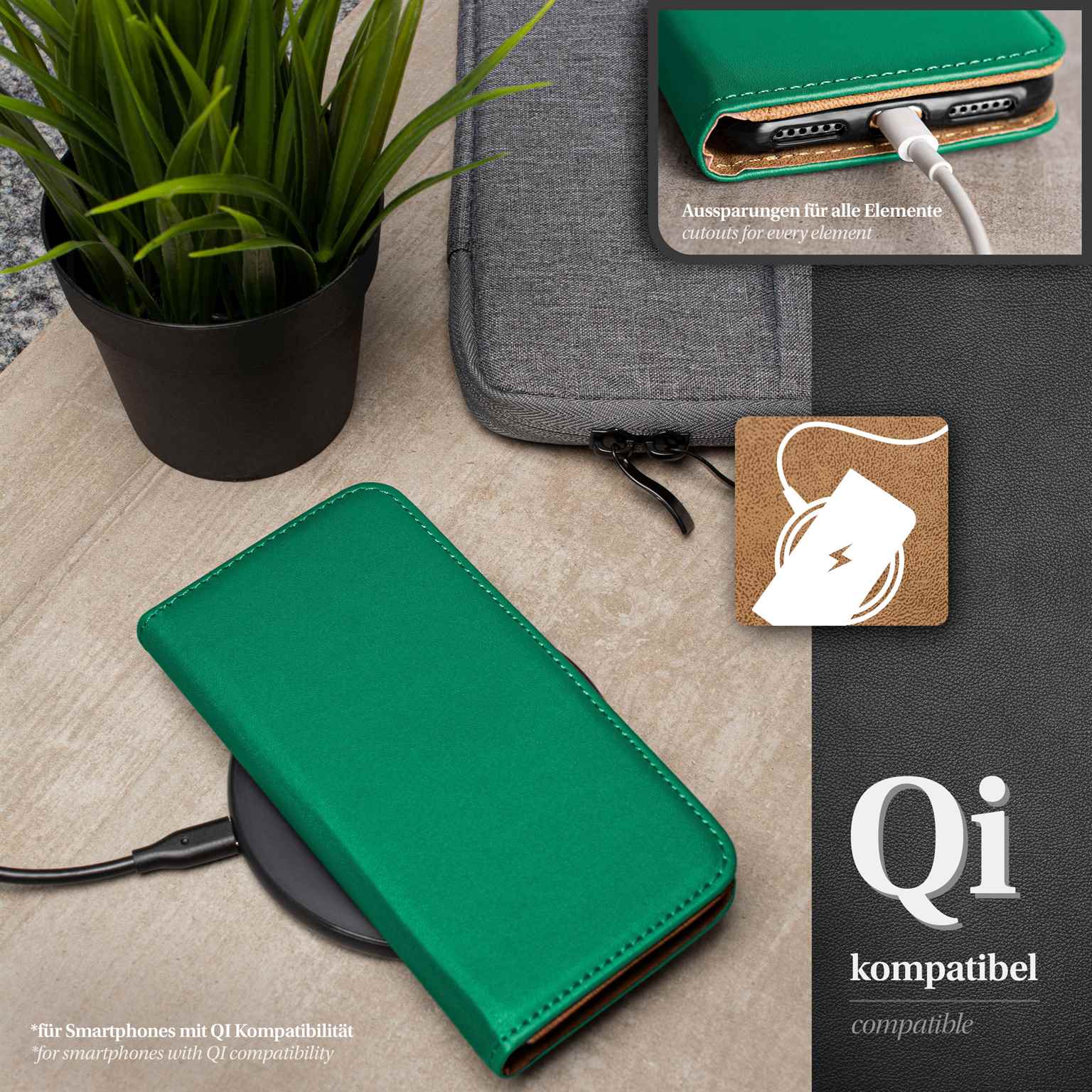 moex Book Case für Samsung Galaxy S3 Mini Klapphülle mit Kartenfach – Weiteres Produktbild 5