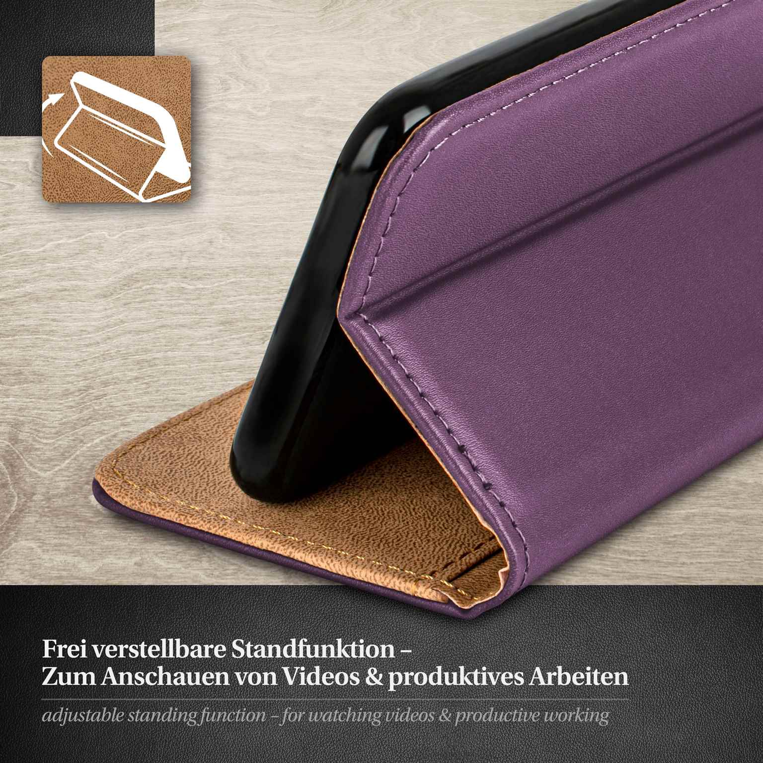 moex Book Case für Samsung Galaxy S3 Mini Klapphülle mit Kartenfach – Weiteres Produktbild 1