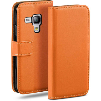 moex moex Book Case für Samsung Galaxy S3 Mini Klapphülle mit Kartenfach – Canyon-Orange