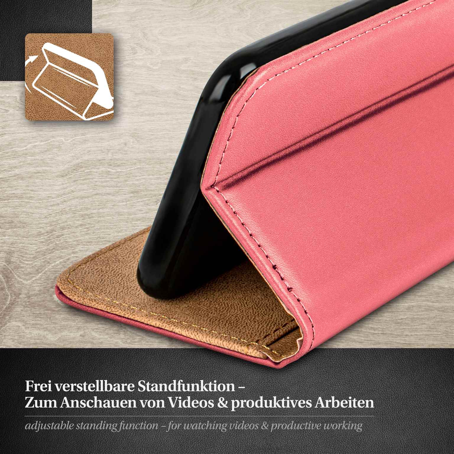 moex Book Case für Samsung Galaxy S3 Mini Klapphülle mit Kartenfach – Weiteres Produktbild 1