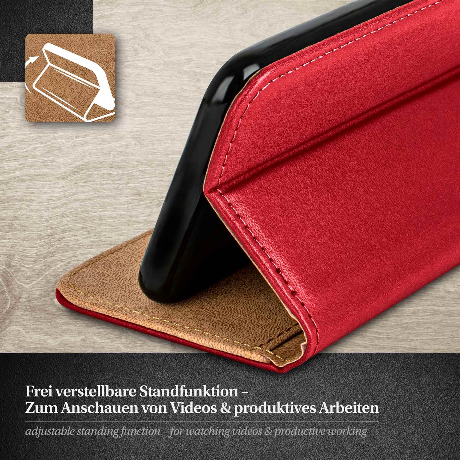 moex Book Case für Samsung Galaxy S3 Mini Klapphülle mit Kartenfach – Weiteres Produktbild 1