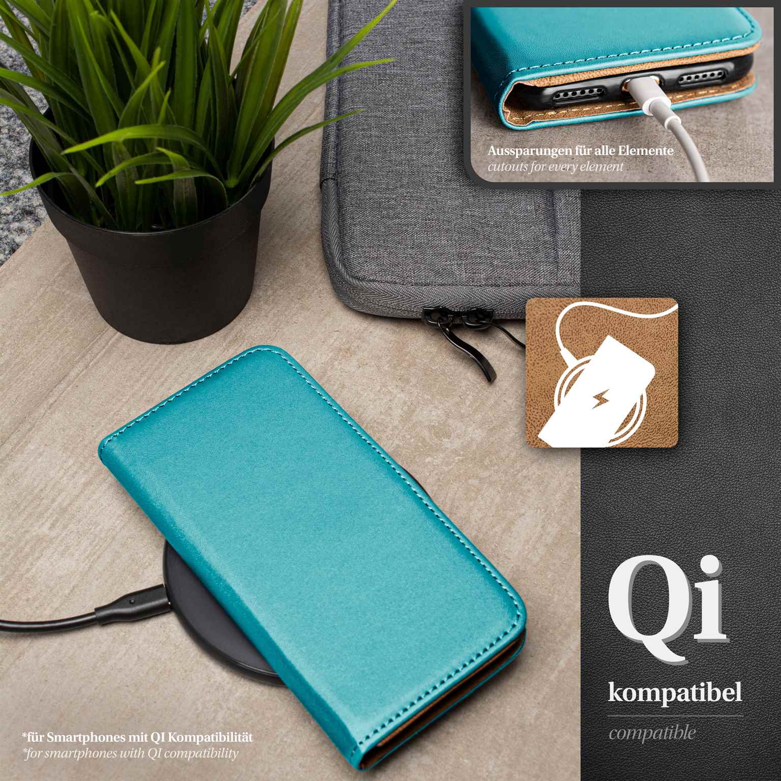 moex Book Case für Samsung Galaxy S3 Mini Klapphülle mit Kartenfach – Weiteres Produktbild 5
