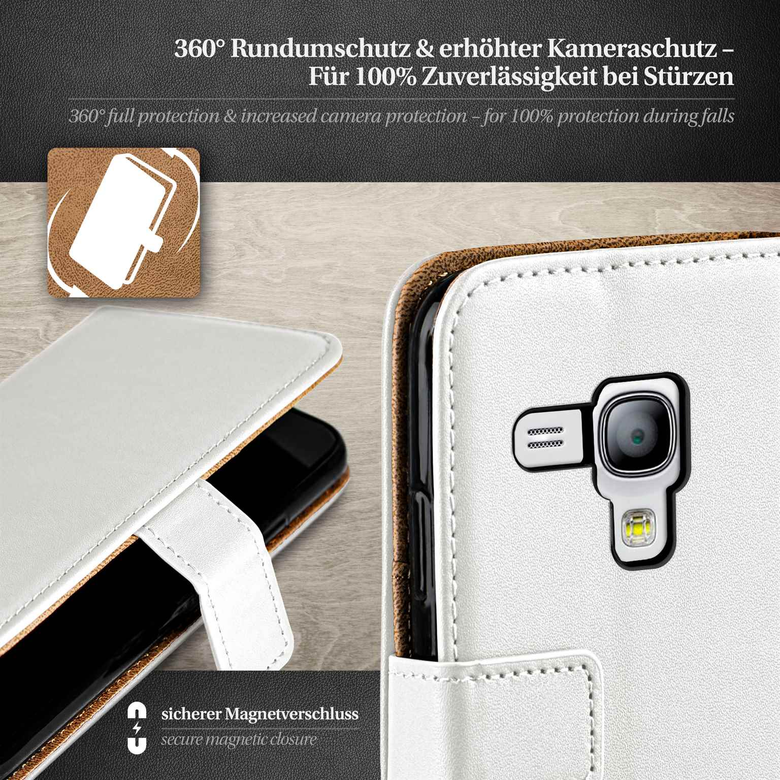 moex Book Case für Samsung Galaxy S3 Mini Klapphülle mit Kartenfach – Weiteres Produktbild 3 moex Book Case für Samsung Galaxy S3 Mini Klapphülle mit Kartenfach – Weiteres Produktbild 3