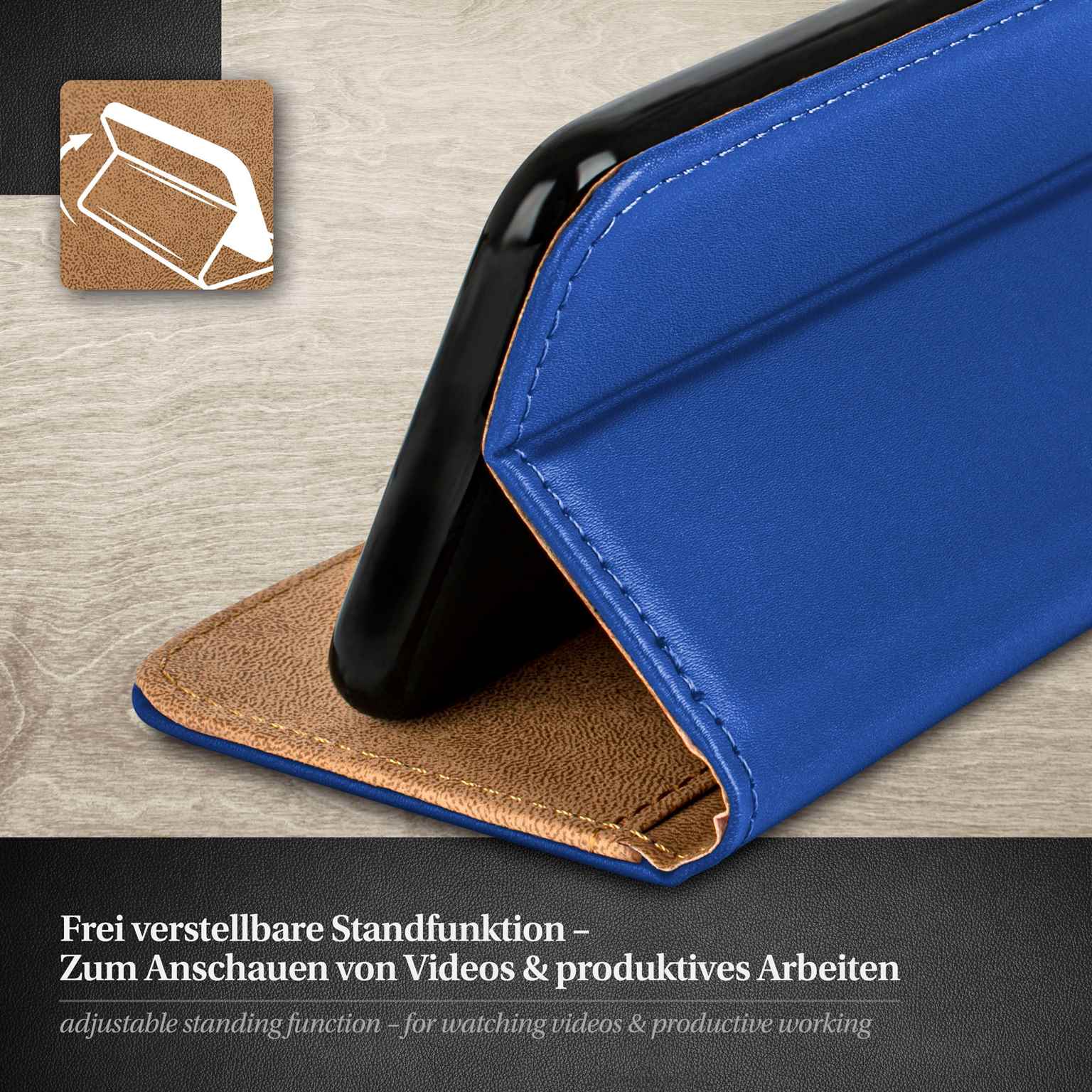 moex Book Case für Samsung Galaxy S3 Klapphülle mit Kartenfach – Weiteres Produktbild 1