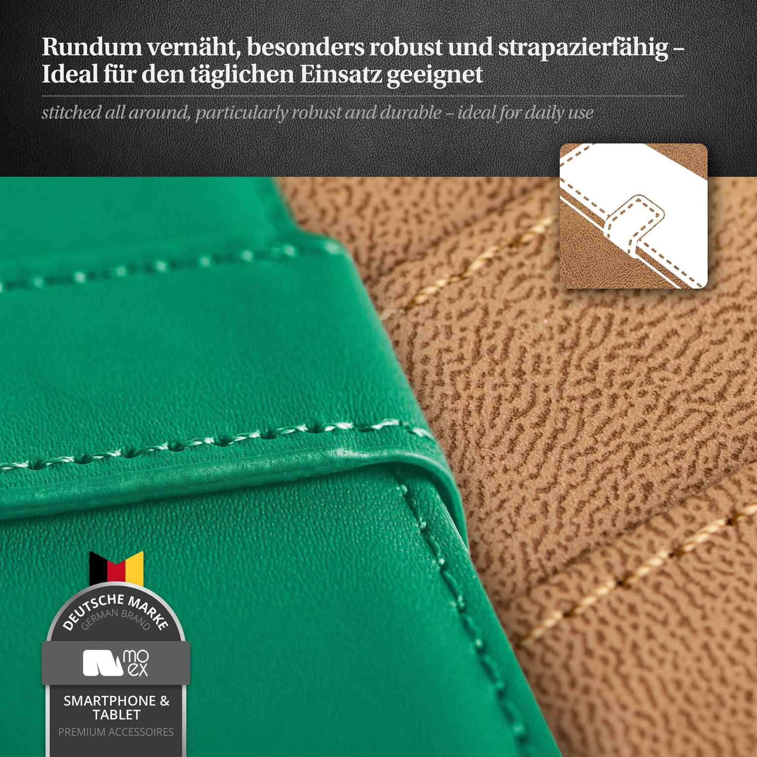 moex Book Case für Samsung Galaxy S4 Mini Klapphülle mit Kartenfach – Weiteres Produktbild 4
