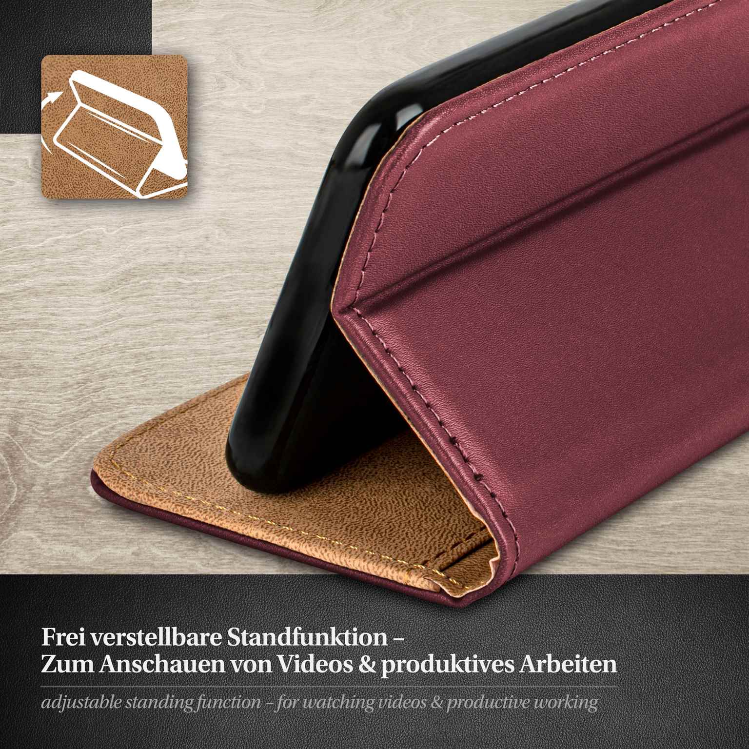 moex Book Case für Samsung Galaxy S4 Mini Klapphülle mit Kartenfach – Weiteres Produktbild 1
