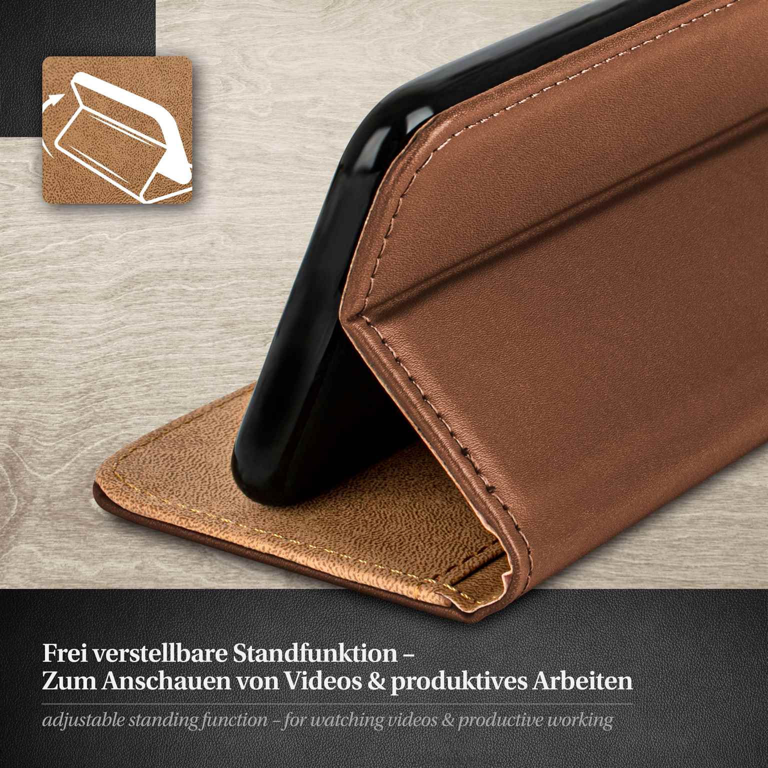 moex Book Case für Samsung Galaxy S4 Klapphülle mit Kartenfach – Weiteres Produktbild 1