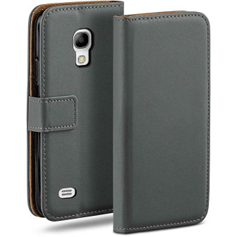 moex moex Book Case für Samsung Galaxy S4 Klapphülle mit Kartenfach – Anthracite-Gray