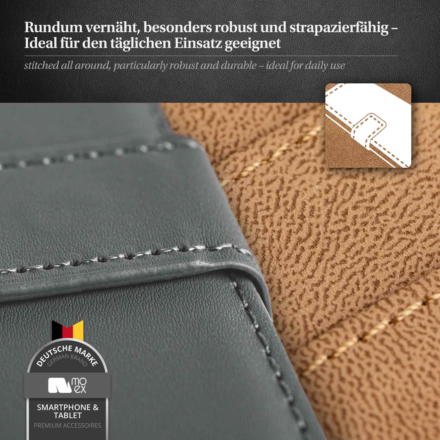 moex Book Case für Samsung Galaxy S4 Klapphülle mit Kartenfach – Weiteres Produktbild 4