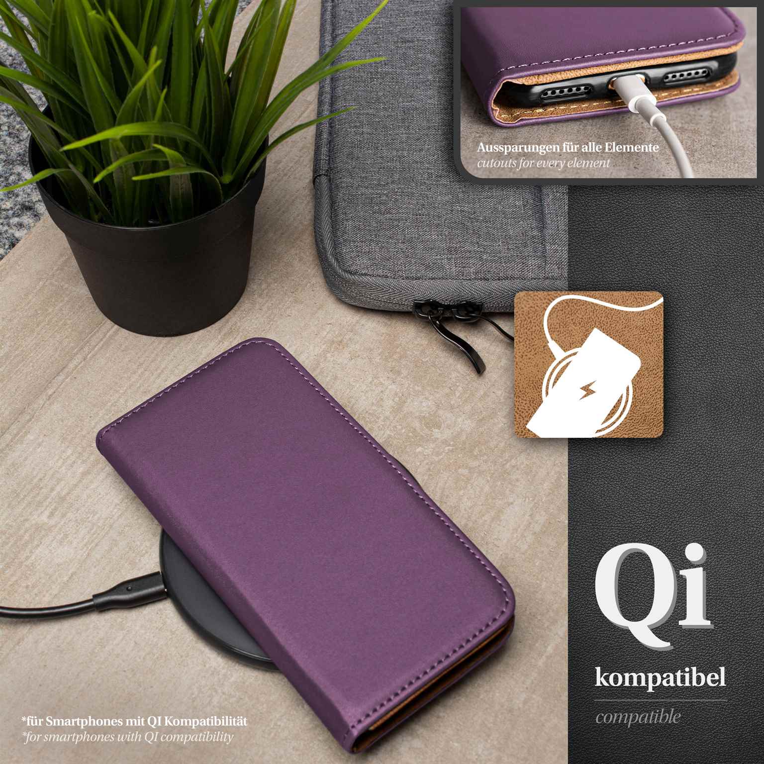 moex Book Case für Samsung Galaxy S4 Klapphülle mit Kartenfach – Weiteres Produktbild 5