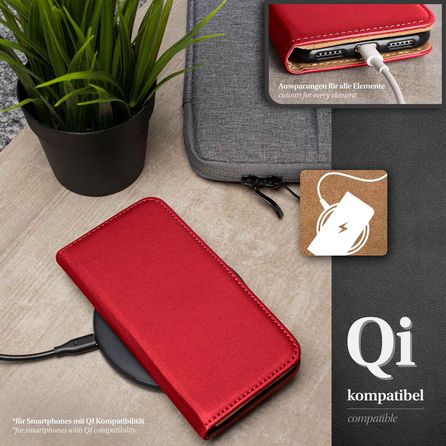 moex Book Case für Samsung Galaxy S5 Mini Klapphülle mit Kartenfach – Weiteres Produktbild 5