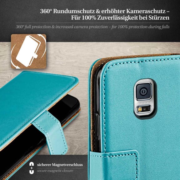 moex Book Case für Samsung Galaxy S5 Mini Klapphülle mit Kartenfach – Weiteres Produktbild 3 moex Book Case für Samsung Galaxy S5 Mini Klapphülle mit Kartenfach – Weiteres Produktbild 3
