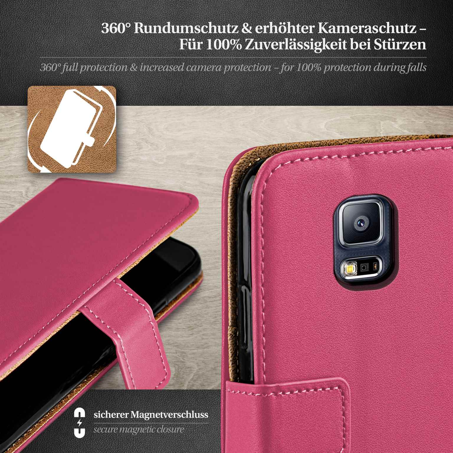 moex Book Case für Samsung Galaxy S5 Klapphülle mit Kartenfach – Weiteres Produktbild 3 moex Book Case für Samsung Galaxy S5 Klapphülle mit Kartenfach – Weiteres Produktbild 3