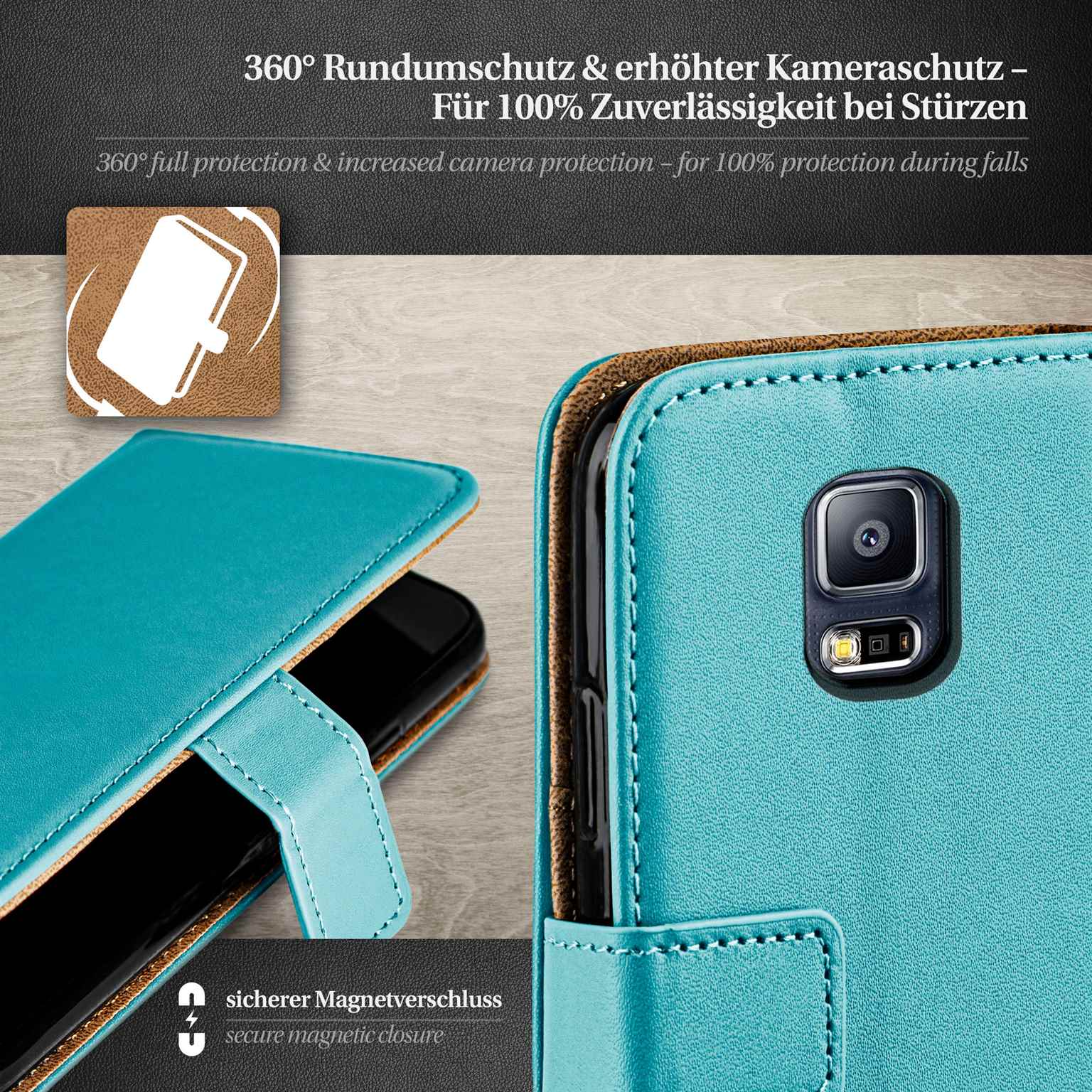 moex Book Case für Samsung Galaxy S5 Klapphülle mit Kartenfach – Weiteres Produktbild 3 moex Book Case für Samsung Galaxy S5 Klapphülle mit Kartenfach – Weiteres Produktbild 3