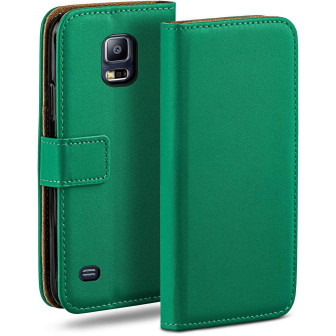moex moex Book Case für Samsung Galaxy S5 Neo Klapphülle mit Kartenfach – Emerald-Green