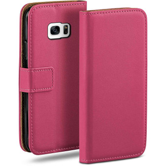 moex moex Book Case für Samsung Galaxy S7 Edge Klapphülle mit Kartenfach – Berry-Fuchsia
