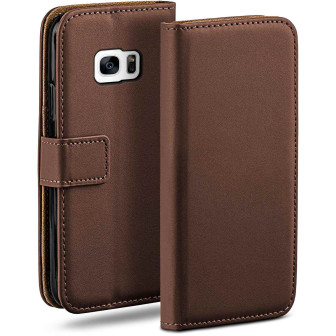 moex moex Book Case für Samsung Galaxy S7 Klapphülle mit Kartenfach – Oxide-Brown