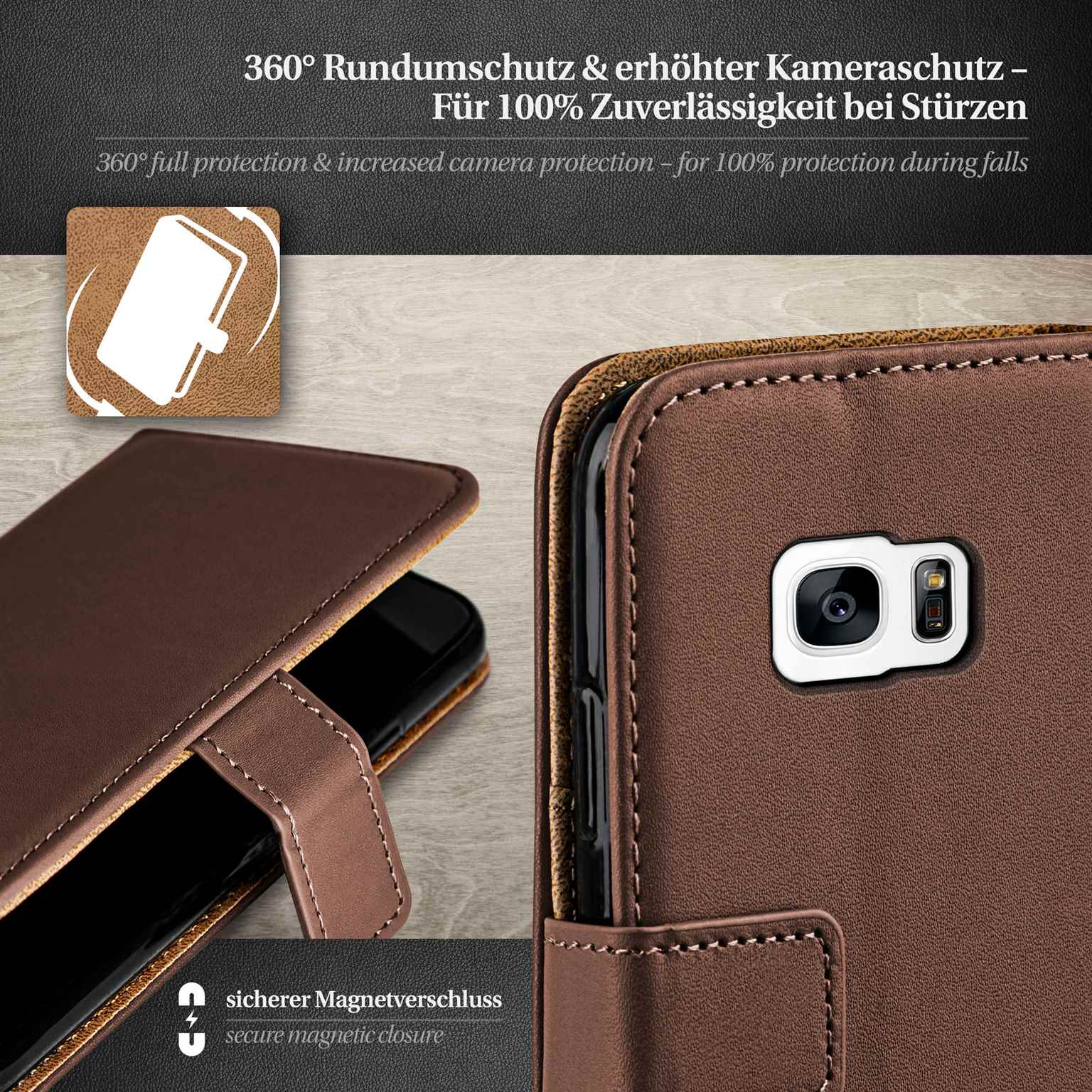 moex Book Case für Samsung Galaxy S7 Klapphülle mit Kartenfach – Weiteres Produktbild 3 moex Book Case für Samsung Galaxy S7 Klapphülle mit Kartenfach – Weiteres Produktbild 3