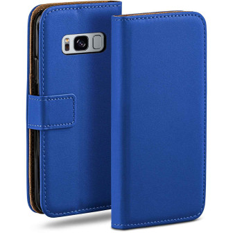 moex Book Case für Samsung Galaxy S8 Klapphülle mit Kartenfach – Royal-Blue moex Book Case für Samsung Galaxy S8 Klapphülle mit Kartenfach – Royal-Blue