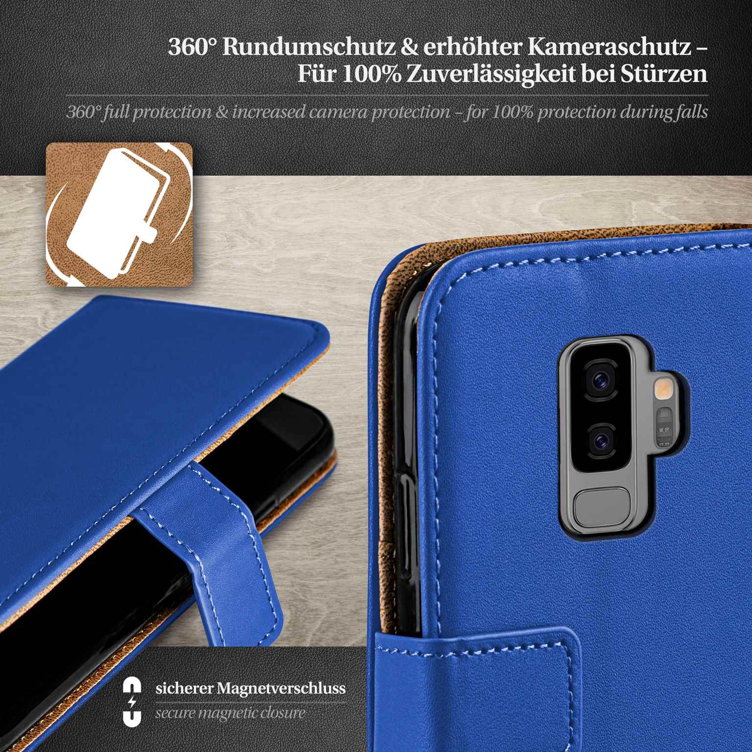 moex Book Case für Samsung Galaxy S9 Plus Klapphülle mit Kartenfach – Weiteres Produktbild 3 moex Book Case für Samsung Galaxy S9 Plus Klapphülle mit Kartenfach – Weiteres Produktbild 3