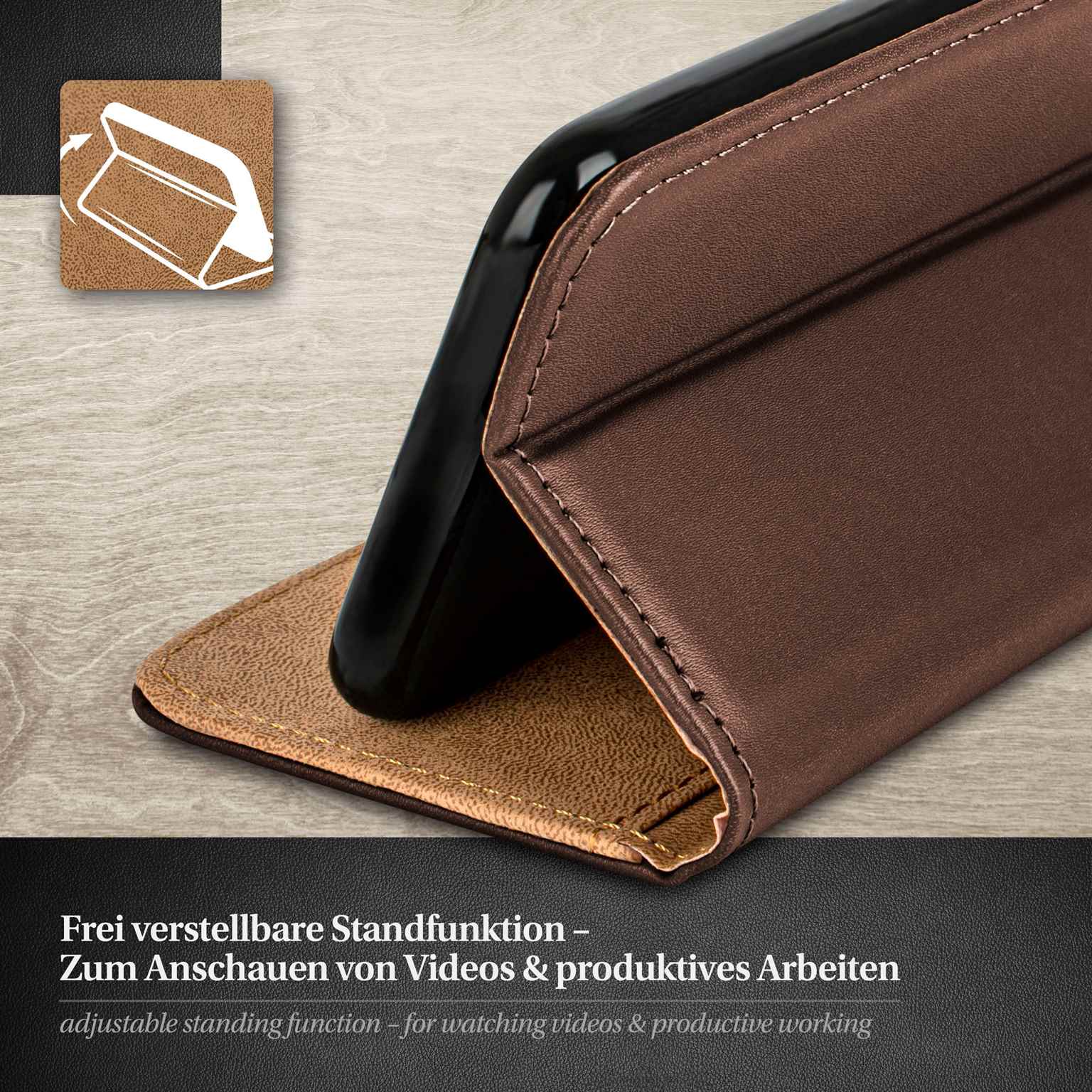moex Book Case für Samsung Galaxy S9 Plus Klapphülle mit Kartenfach – Weiteres Produktbild 1