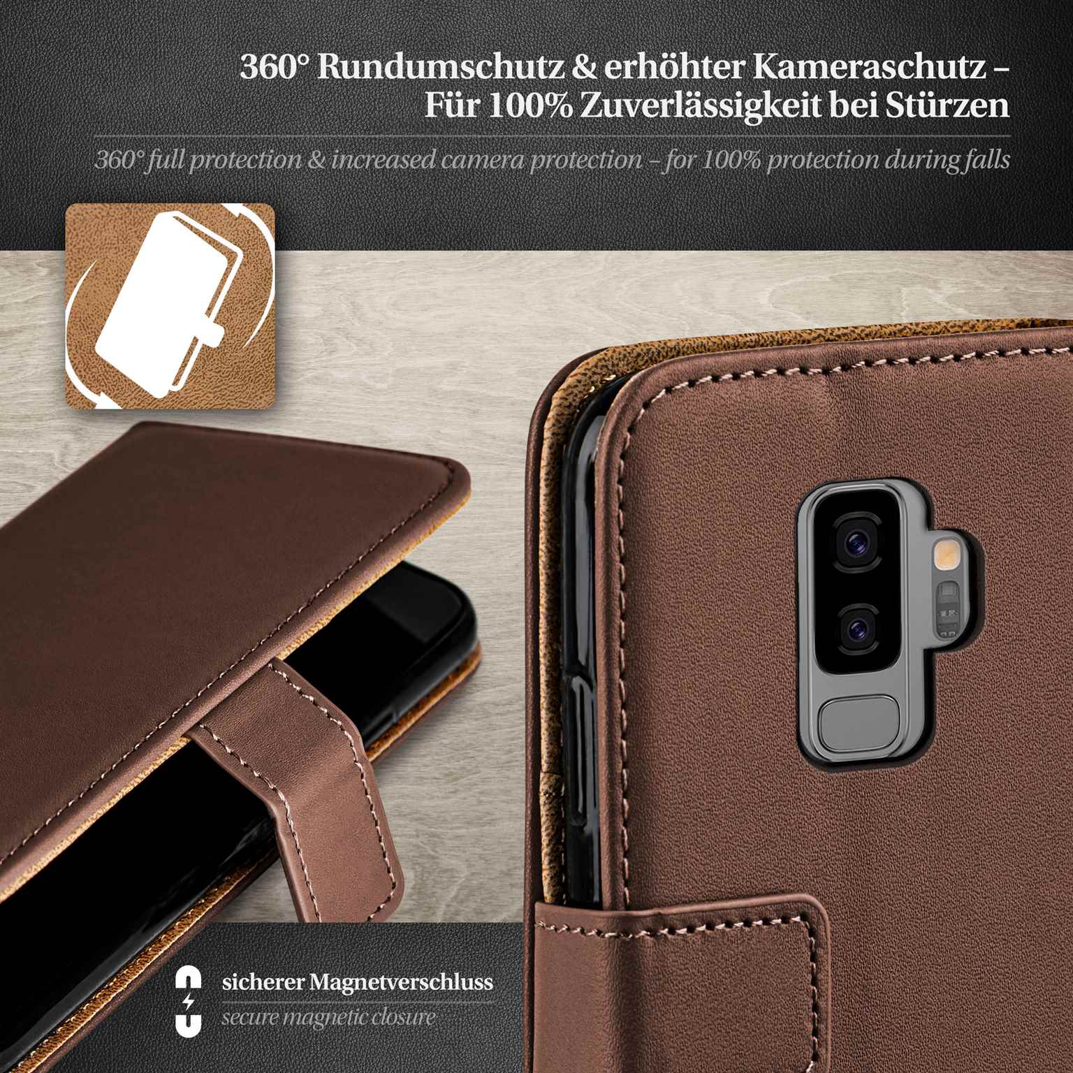 moex Book Case für Samsung Galaxy S9 Plus Klapphülle mit Kartenfach – Weiteres Produktbild 3 moex Book Case für Samsung Galaxy S9 Plus Klapphülle mit Kartenfach – Weiteres Produktbild 3
