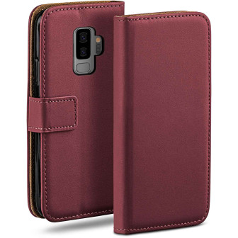 moex Book Case für Samsung Galaxy S9 Plus Klapphülle mit Kartenfach – Maroon-Red moex Book Case für Samsung Galaxy S9 Plus Klapphülle mit Kartenfach – Maroon-Red