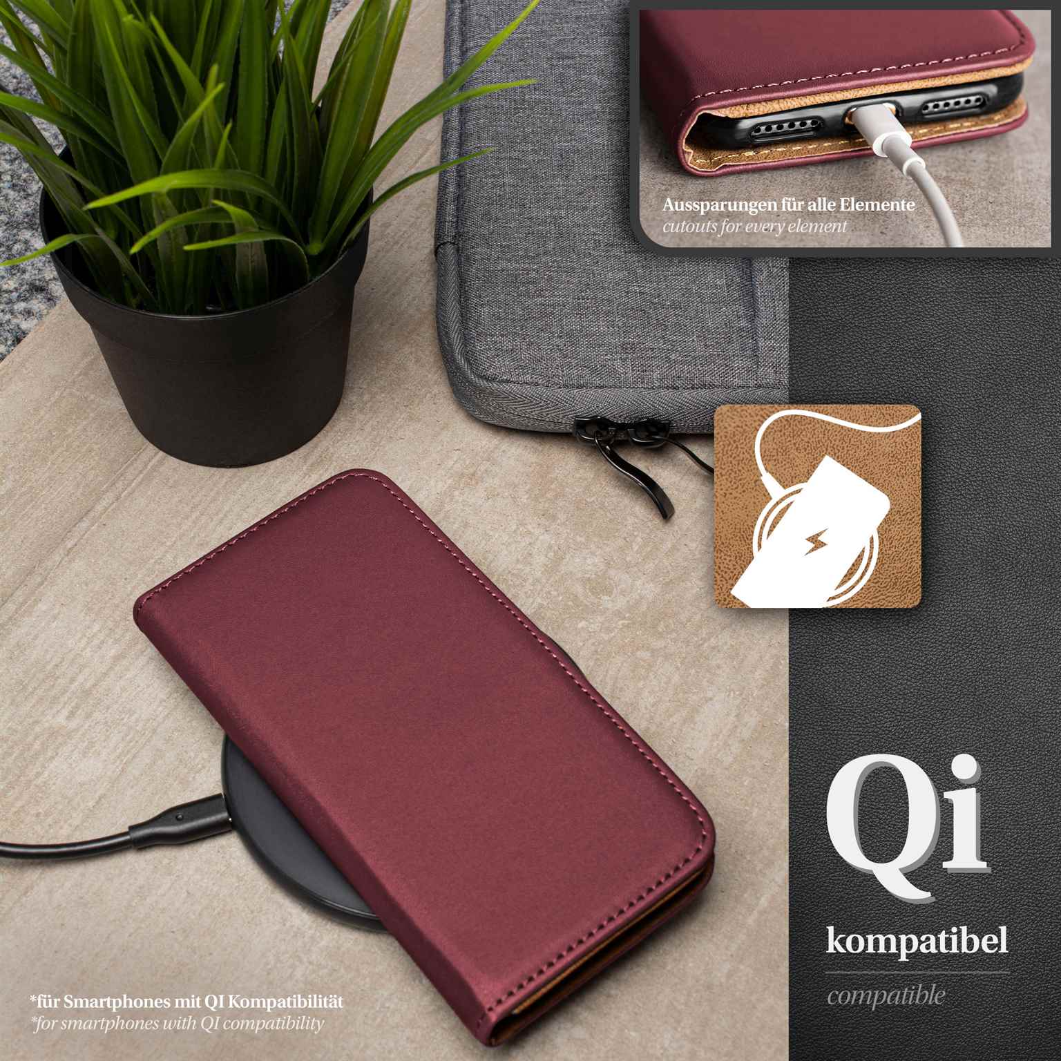 moex Book Case für Samsung Galaxy S9 Plus Klapphülle mit Kartenfach – Weiteres Produktbild 5