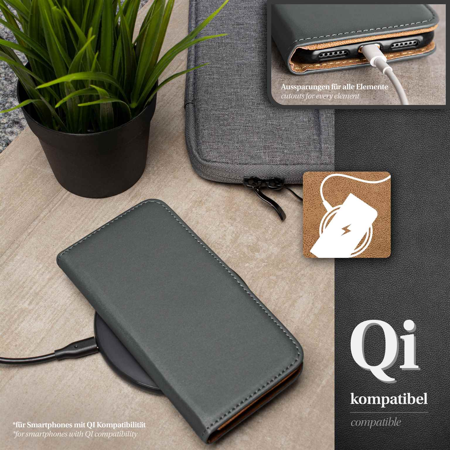moex Book Case für Samsung Galaxy S9 Plus Klapphülle mit Kartenfach – Weiteres Produktbild 5