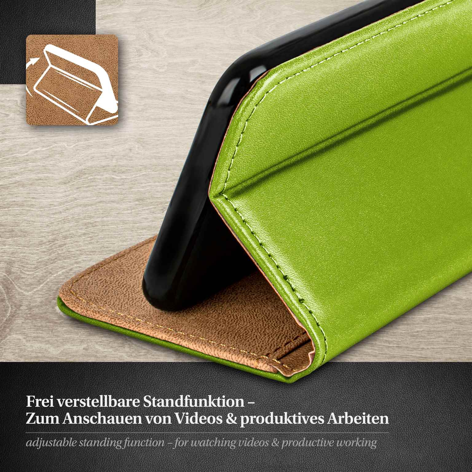 moex Book Case für Samsung Galaxy S9 Plus Klapphülle mit Kartenfach – Weiteres Produktbild 1