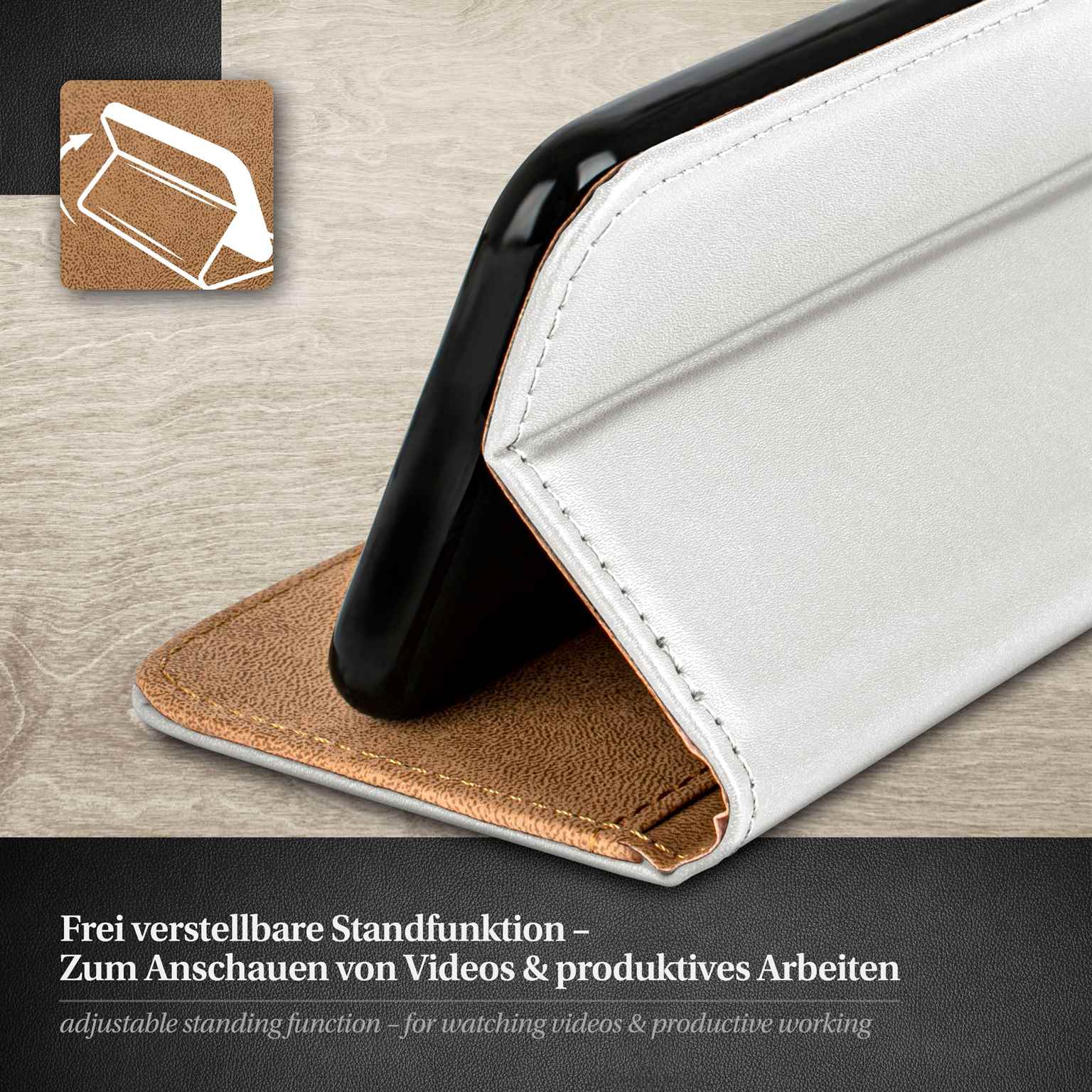 moex Book Case für Samsung Galaxy S9 Plus Klapphülle mit Kartenfach – Weiteres Produktbild 1