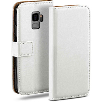 moex moex Book Case für Samsung Galaxy S9 Klapphülle mit Kartenfach – Pearl-White