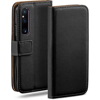 moex Book Case für Sony Xperia 1 V Klapphülle mit Kartenfach – Deep-Black moex Book Case für Sony Xperia 1 V Klapphülle mit Kartenfach – Deep-Black