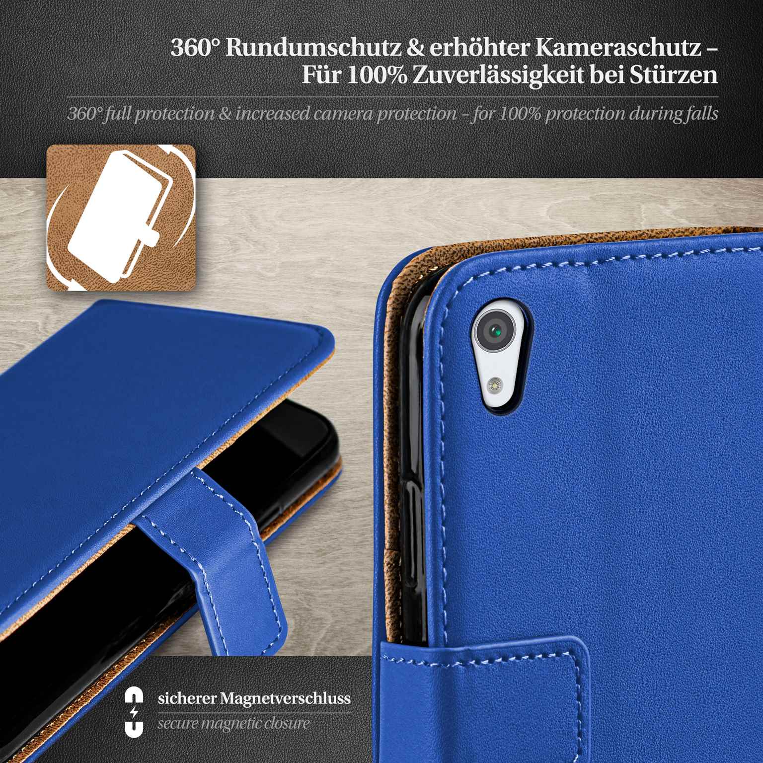 moex Book Case für Sony Xperia XA1 Klapphülle mit Kartenfach – Weiteres Produktbild 3 moex Book Case für Sony Xperia XA1 Klapphülle mit Kartenfach – Weiteres Produktbild 3