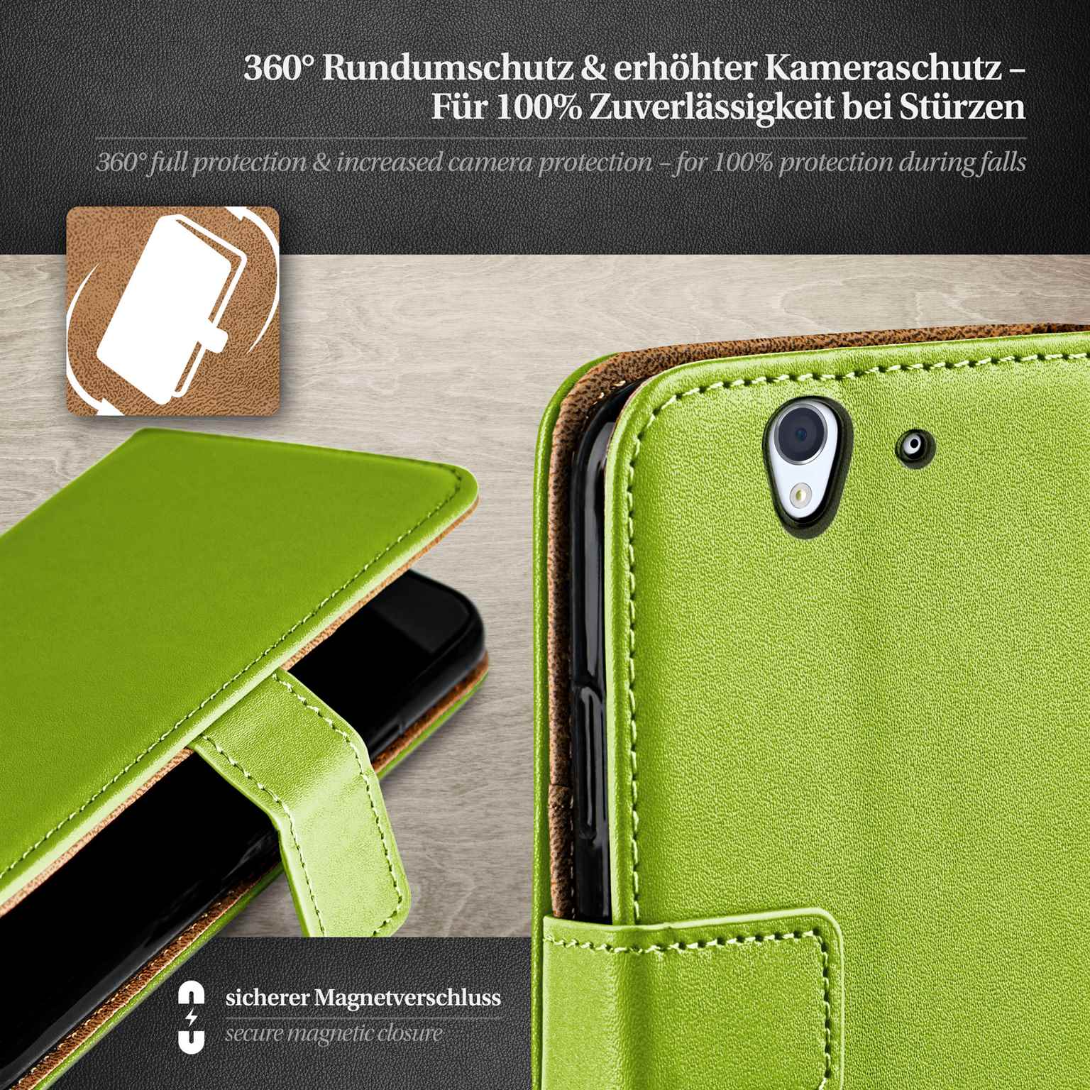 moex Book Case für Sony Xperia Z Klapphülle mit Kartenfach – Weiteres Produktbild 2