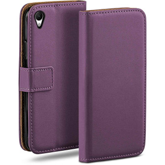 moex moex Book Case für Sony Xperia Z1 Klapphülle mit Kartenfach – Indigo-Violet