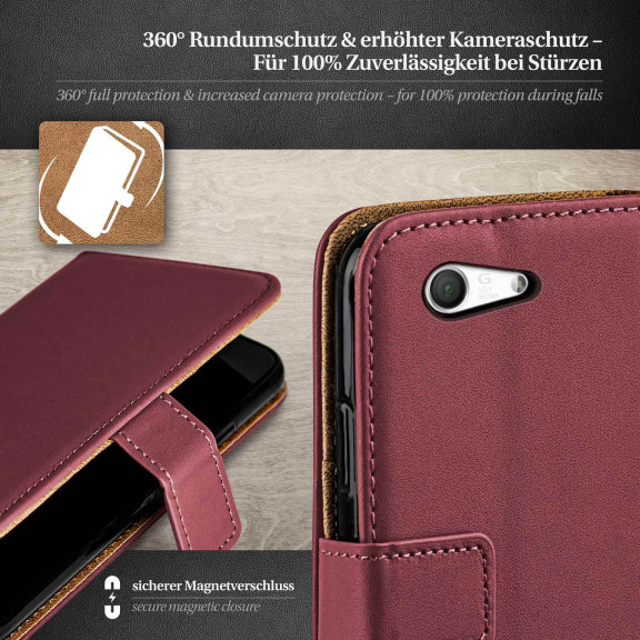 moex Book Case für Sony Xperia Z3 Compact Klapphülle mit Kartenfach – Weiteres Produktbild 3