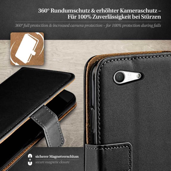 moex Book Case für Sony Xperia Z3 Compact Klapphülle mit Kartenfach – Weiteres Produktbild 3 moex Book Case für Sony Xperia Z3 Compact Klapphülle mit Kartenfach – Weiteres Produktbild 3