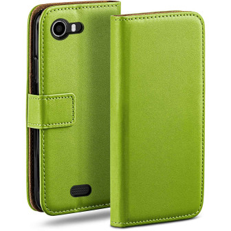 moex moex Book Case für Wiko Lenny Klapphülle mit Kartenfach – Lime-Green