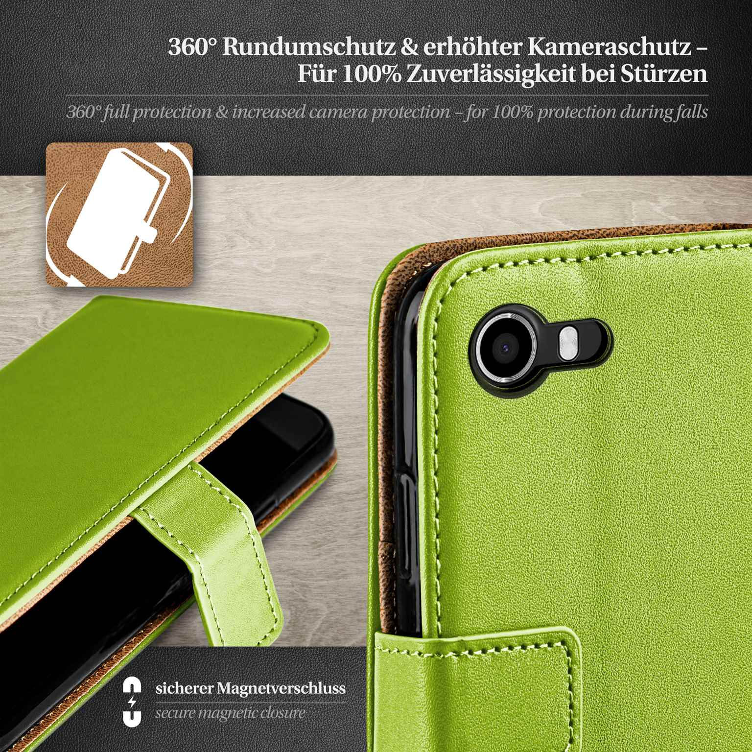 moex Book Case für Wiko Lenny Klapphülle mit Kartenfach – Weiteres Produktbild 2