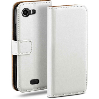 moex moex Book Case für Wiko Lenny Klapphülle mit Kartenfach – Pearl-White