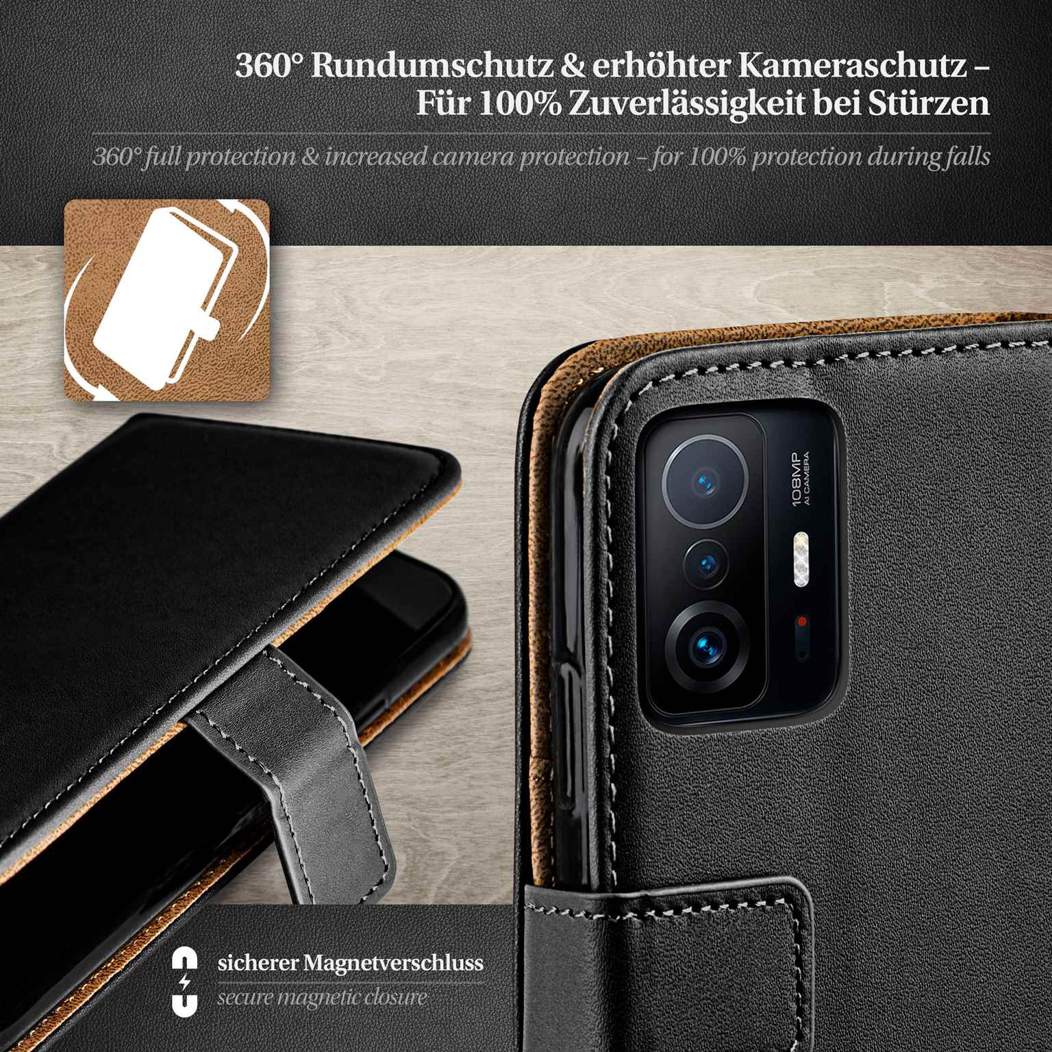 moex Book Case für Xiaomi 11T Klapphülle mit Kartenfach – Weiteres Produktbild 3