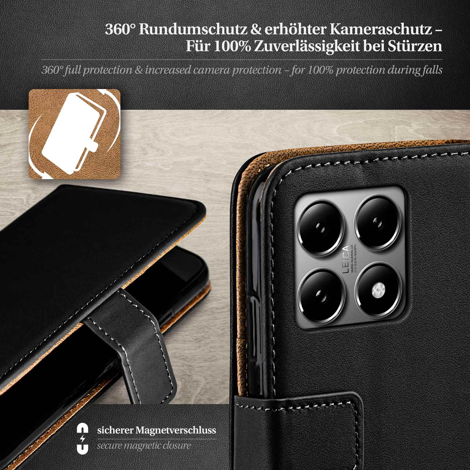 moex Book Case für Xiaomi 14T Klapphülle mit Kartenfach – Weiteres Produktbild 3 moex Book Case für Xiaomi 14T Klapphülle mit Kartenfach – Weiteres Produktbild 3