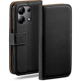 moex Book Case für Redmi Note 13 (4G) Klapphülle mit Kartenfach – Deep-Black