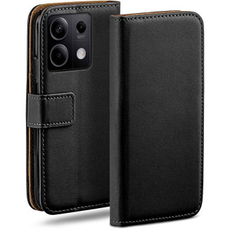 moex Book Case für Redmi Note 13 5G Klapphülle mit Kartenfach – Deep-Black