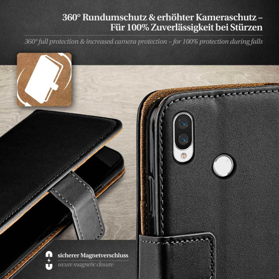 moex Book Case für Redmi Note 7S Klapphülle mit Kartenfach – Weiteres Produktbild 3