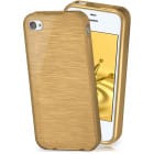 moex Brushed Case für iPhone 4 – Silikon Handyhülle, Backcover in Aluminium Optik – Weiteres Produktbild 1